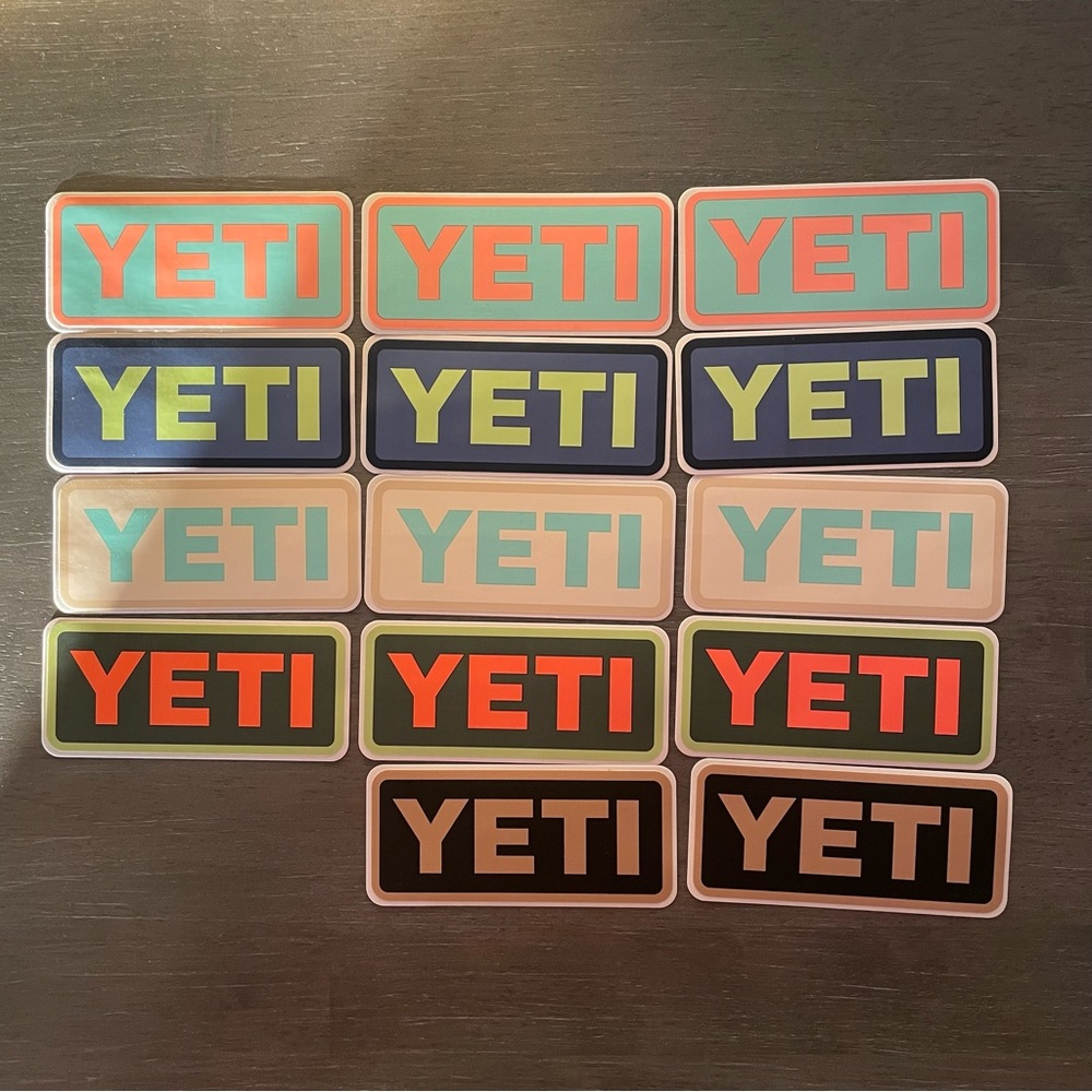 YETI STICKER PACK OF 14